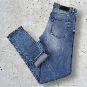 Diesel Jeans Men 28x31 Blue D Strukt Slim Fade Selvedge Stretch‎ Denim Italy VTG